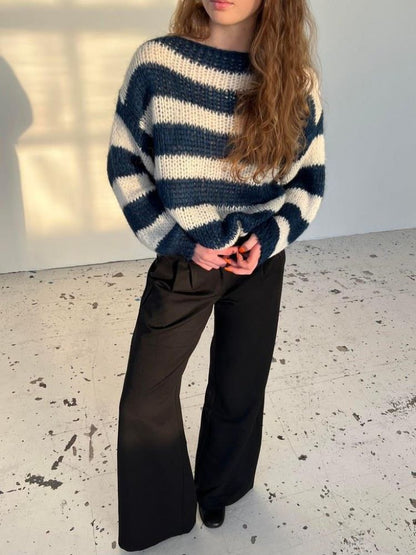 Cozy Crew Neck Sweater – Warm Loose Fit Long Sleeves
