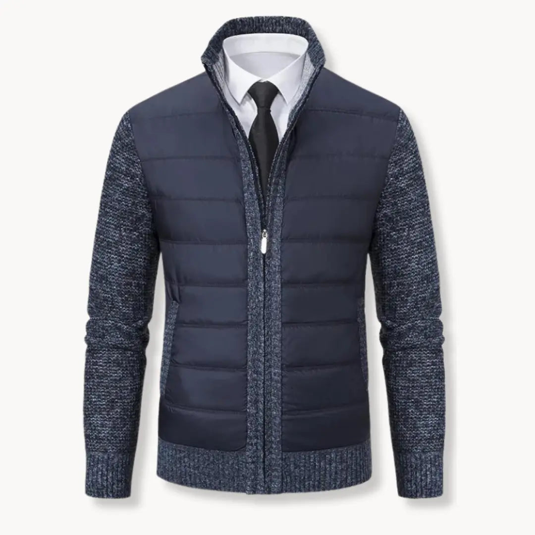 Cozy Zip Up Sweater with Ribbed Cuff Detail