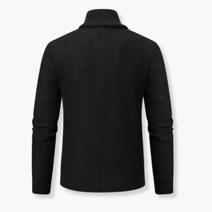 Cozy Zip Up Sweater with Ribbed Cuff Detail