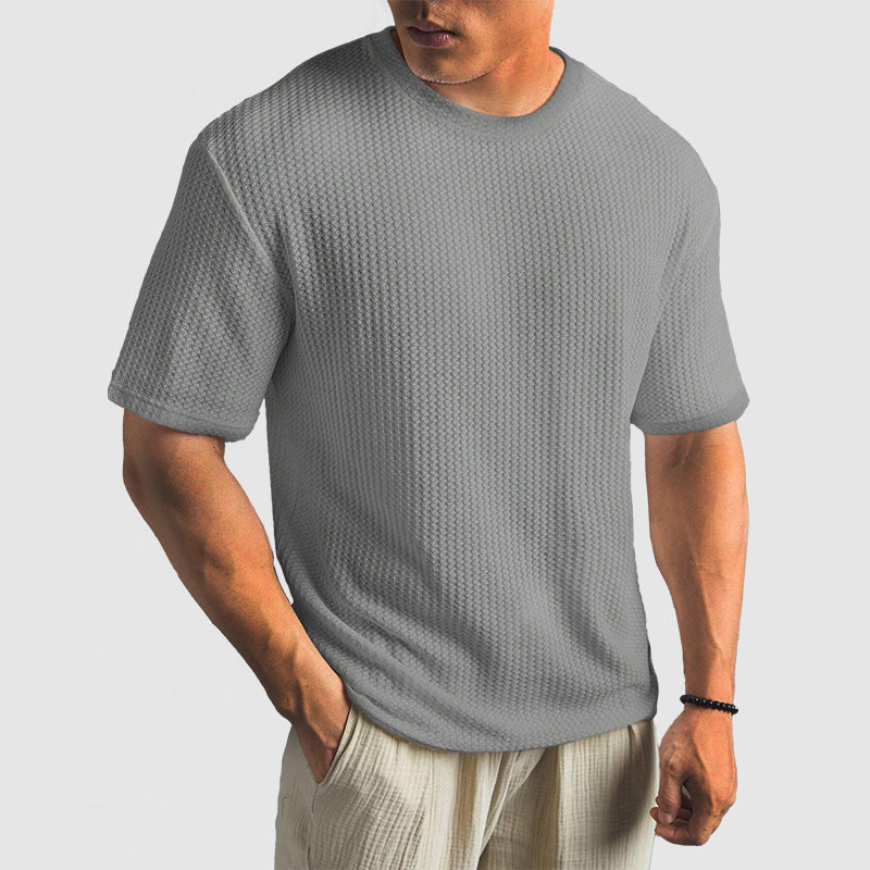 Relaxed Fit Breathable Knit Tee