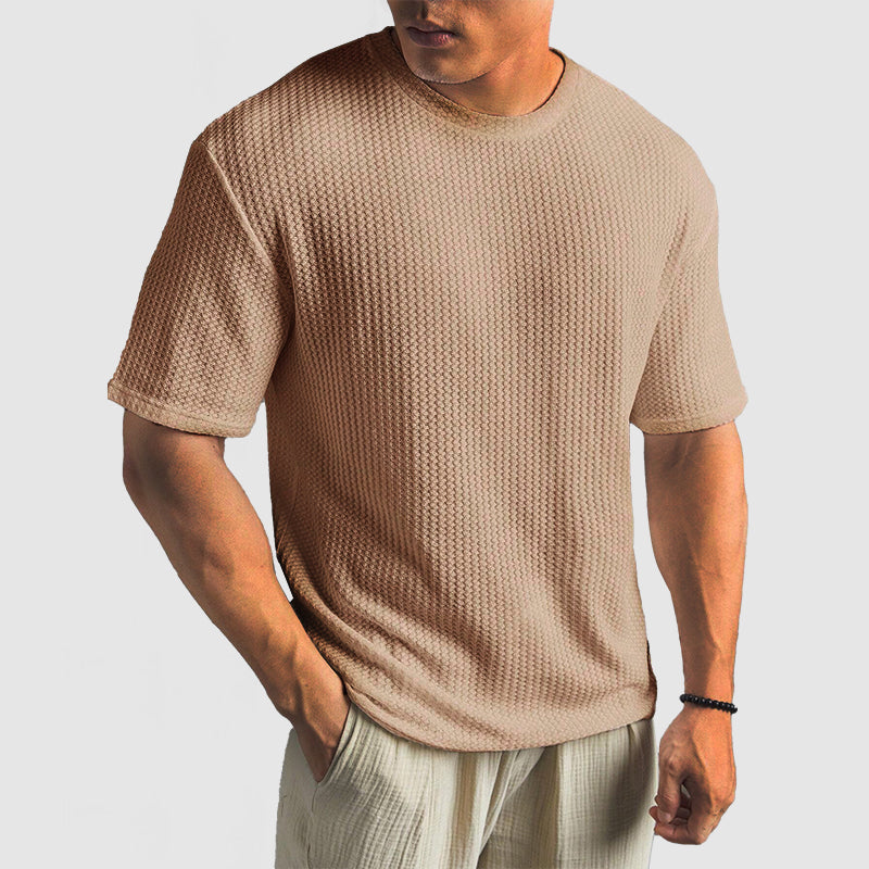 Relaxed Fit Breathable Knit Tee