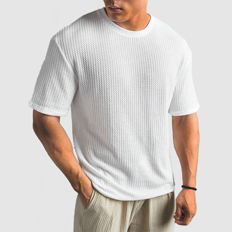 Relaxed Fit Breathable Knit Tee