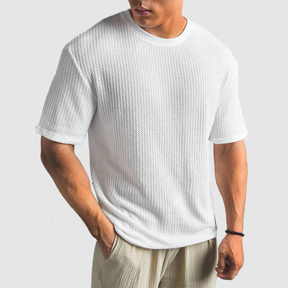 Relaxed Fit Breathable Knit Tee