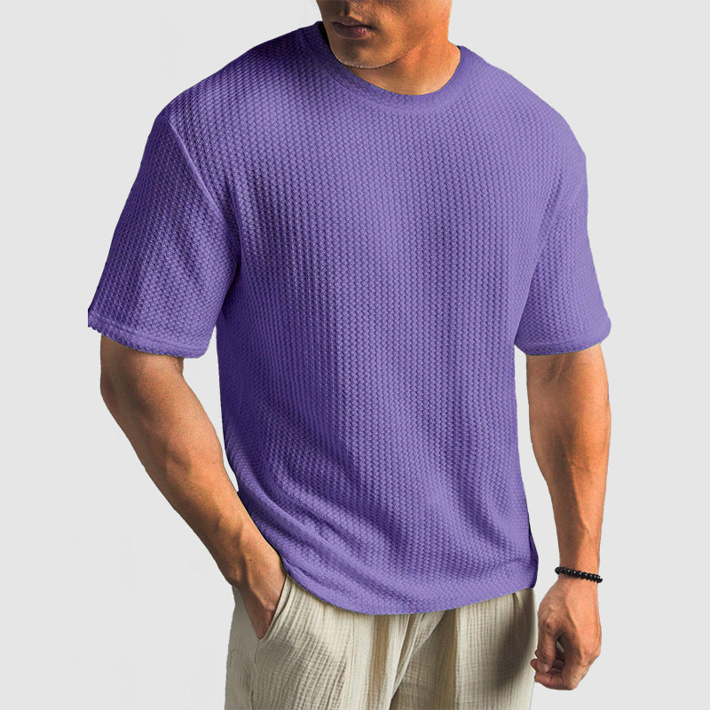 Relaxed Fit Breathable Knit Tee