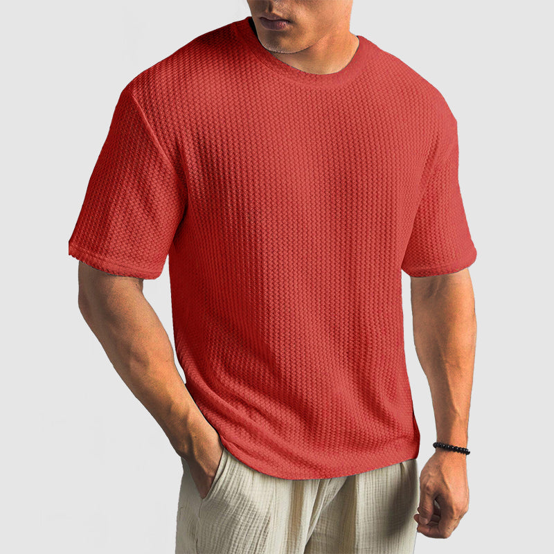 Relaxed Fit Breathable Knit Tee
