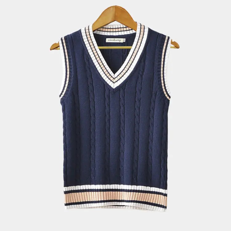Cozy Patterned Knit Vest