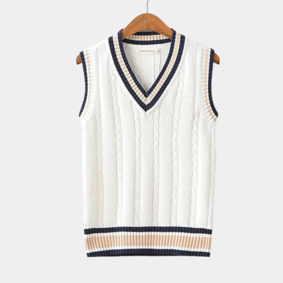 Cozy Patterned Knit Vest - OutfitLondon