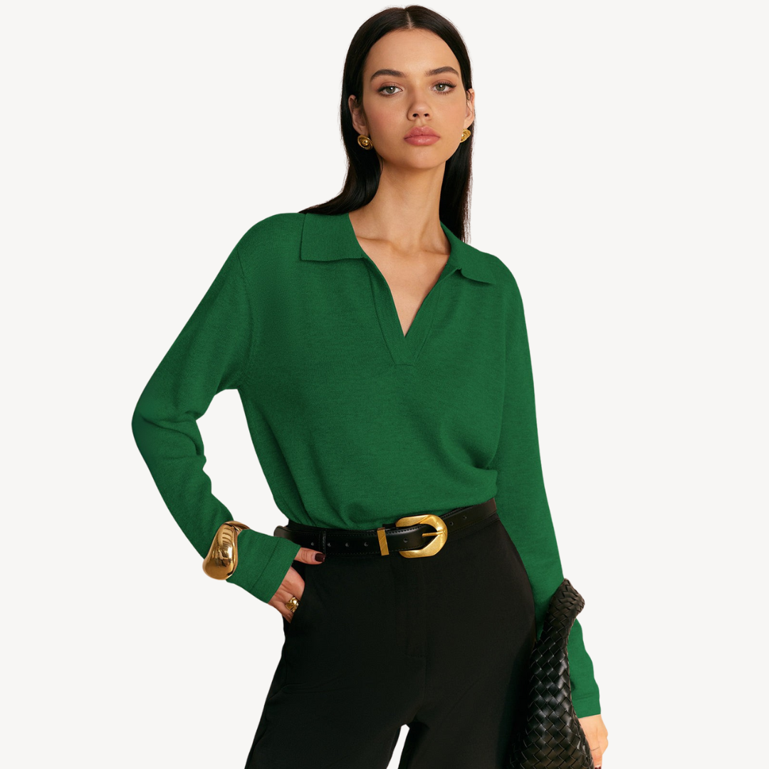 Ladies Classic Fit Polo Sweater - OutfitLondon