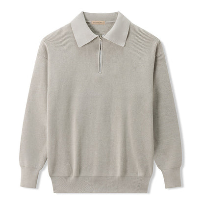 Men's Relaxed Fit Crew Neck Pullover Sweater - OutfitLondon