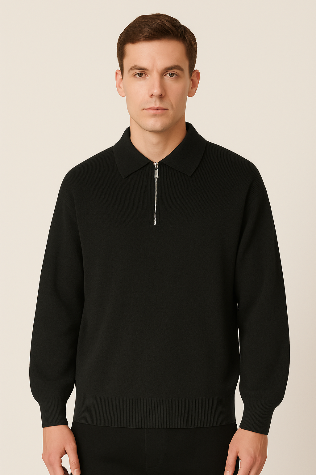 Men's Relaxed Fit Crew Neck Pullover Sweater