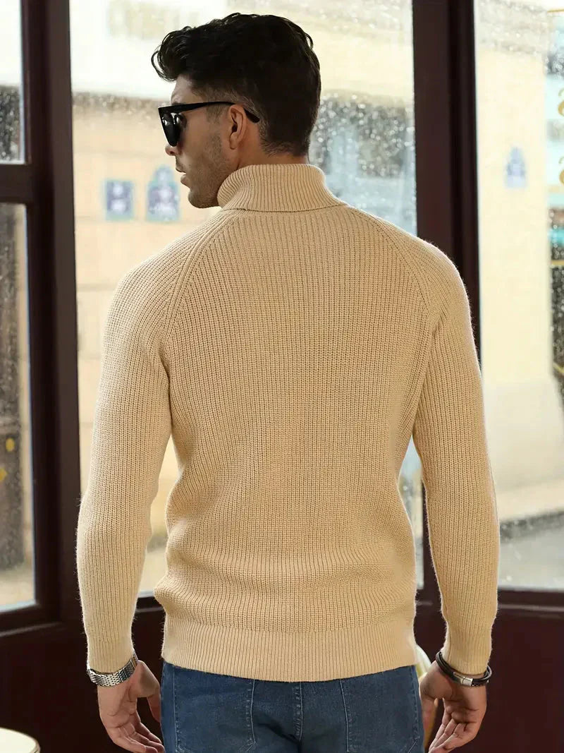 Warm Cable Knit Turtleneck Sweater