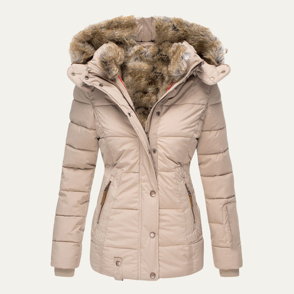 Warm Fuzzy Double Breast Winter Coat - OutfitLondon