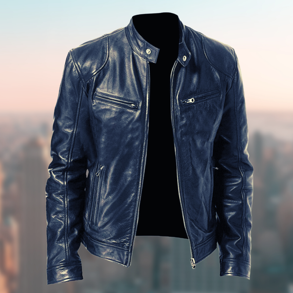 Classic Brown Mens Biker Jacket