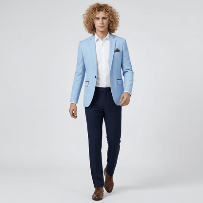 Classic One Button Jacket with Pocket Details