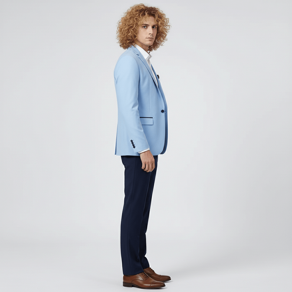 Classic One Button Jacket with Pocket Details