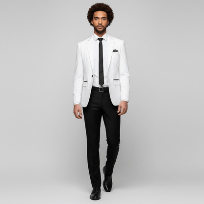 Classic One Button Jacket with Pocket Details