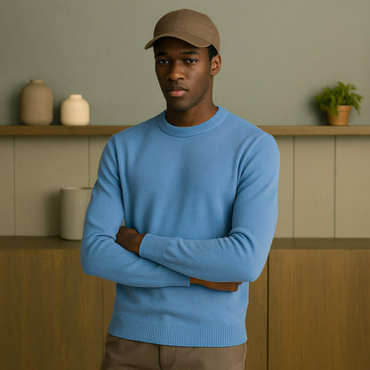 Men's Pure Cashmere Knit Sweater - OutfitLondon