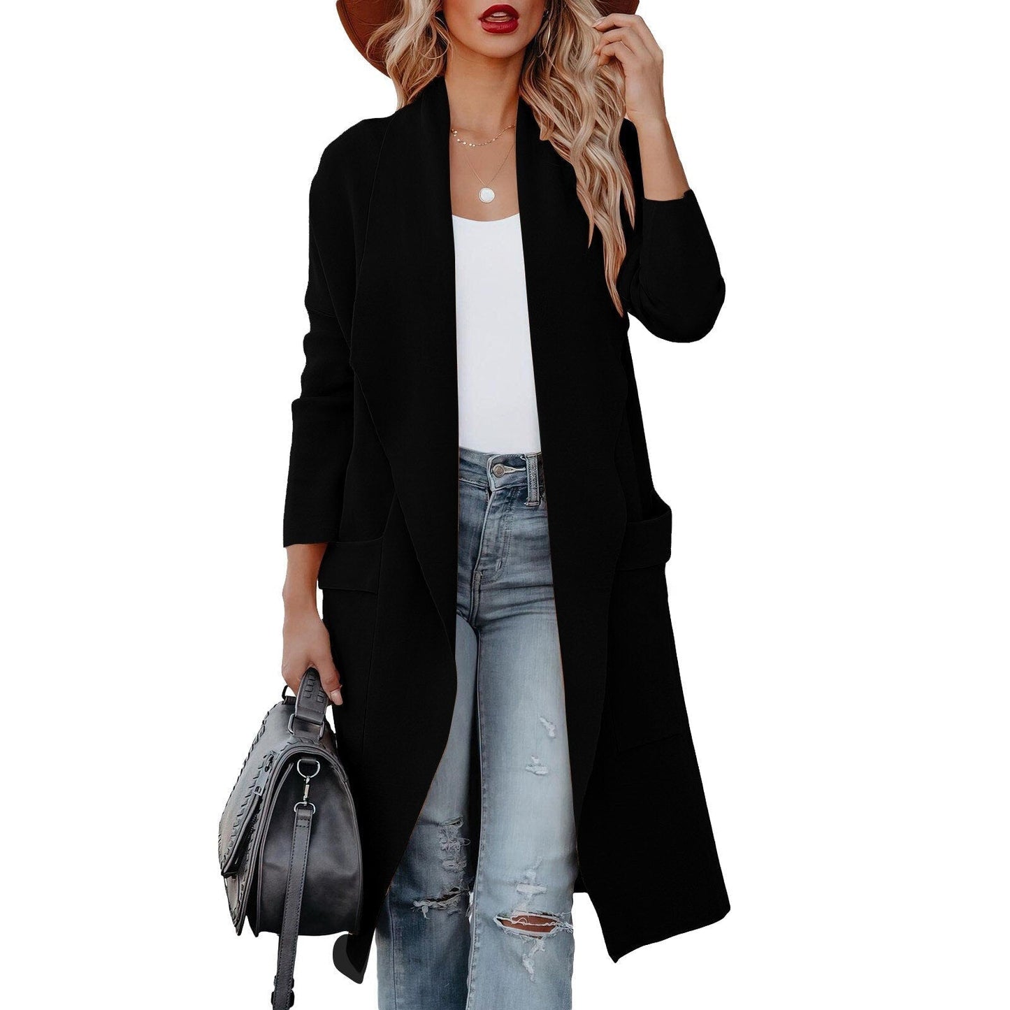 Warm Knitted Suede Women's Winter Coat