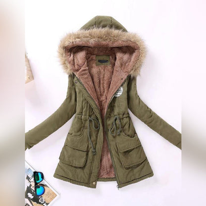 Warm Women's Down Filled Winter Parka Coat - OutfitLondon
