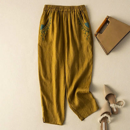 Comfortable Loose Fit Embroidered Pants