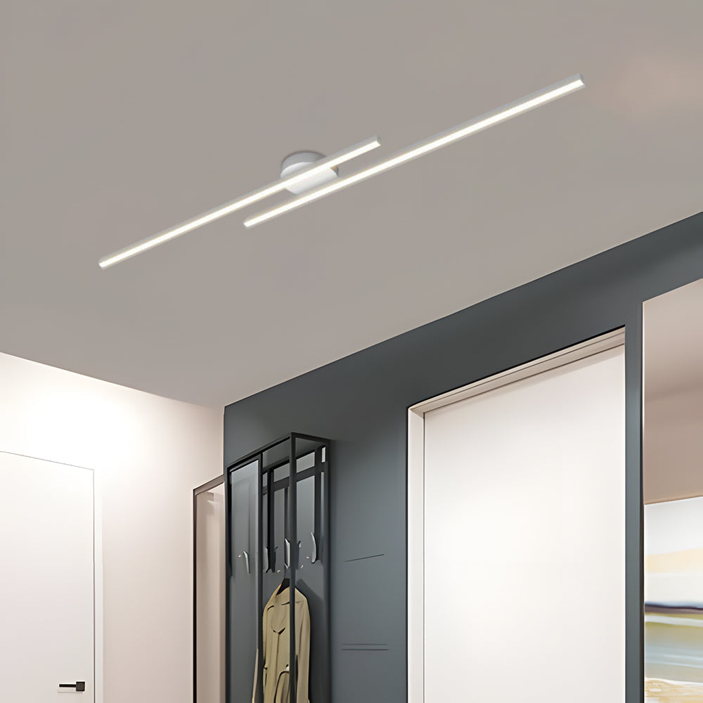 Polished Chrome LED Semi Flush Ceiling Lamp