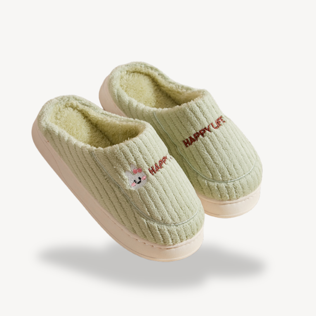 Comfortable Cozy Embroidered Indoor House Slippers
