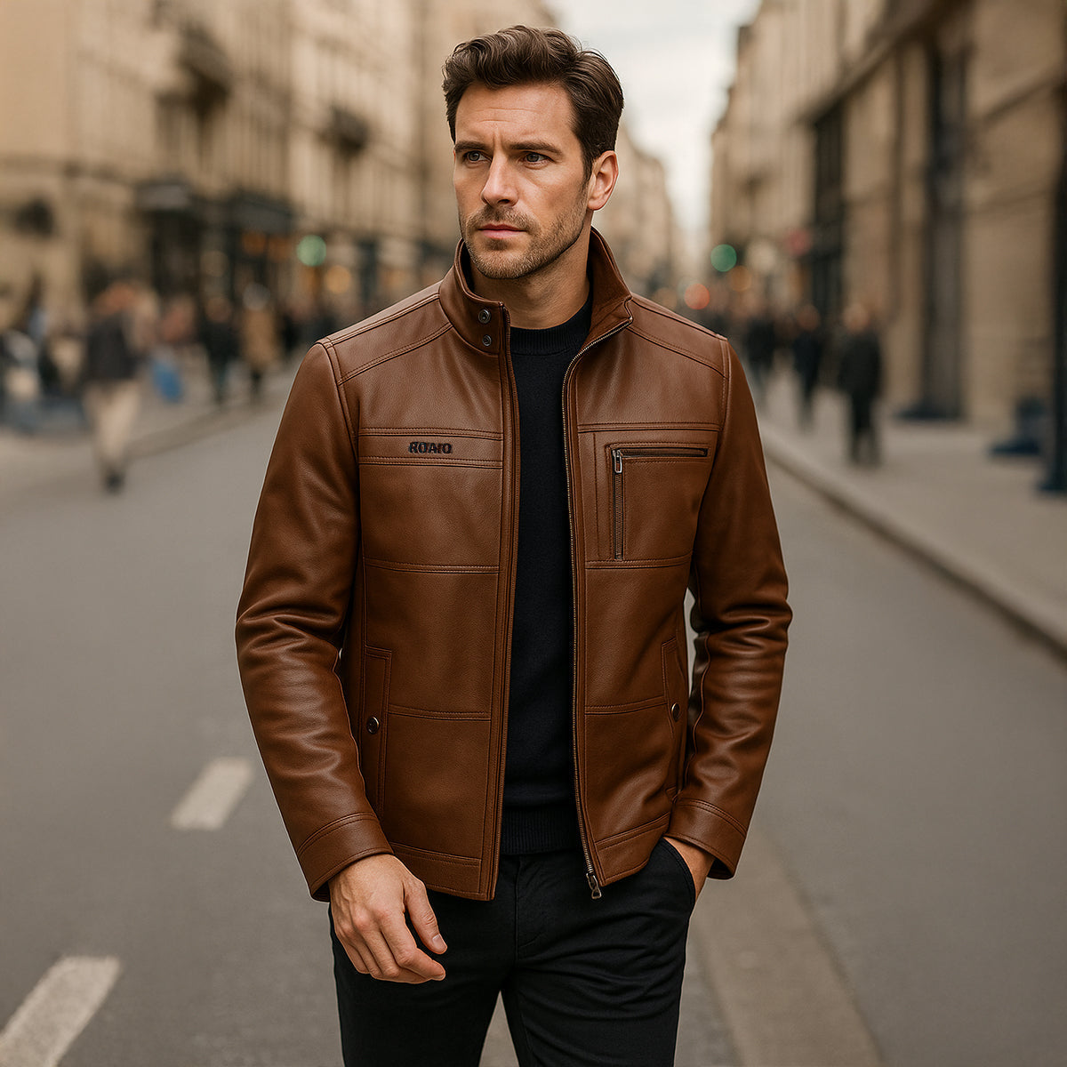Classic Genuine Leather Mens Jacket