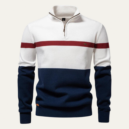Men's Classic Quarter Zip Pullover Sweater