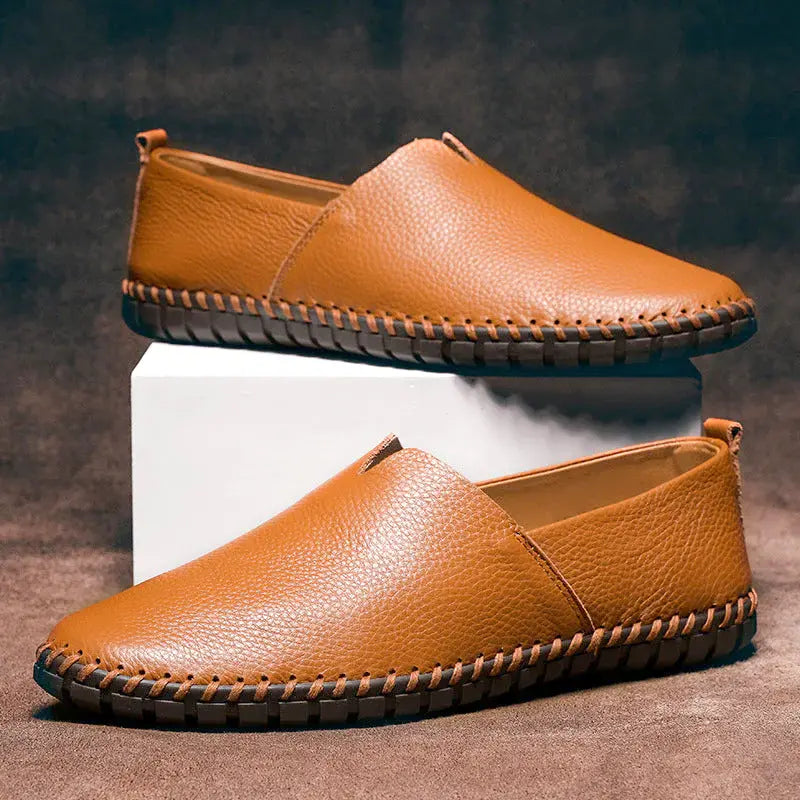Classic Comfortable Leather Slip On Shoes