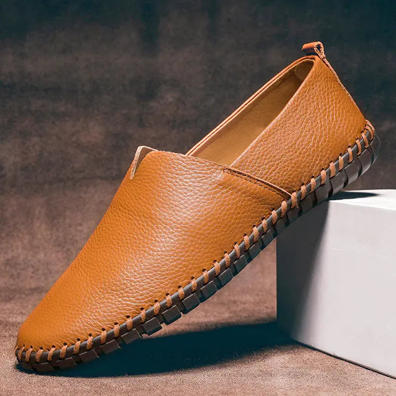 Classic Comfortable Leather Slip On Shoes