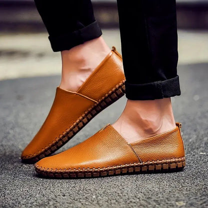Classic Comfortable Leather Slip On Shoes