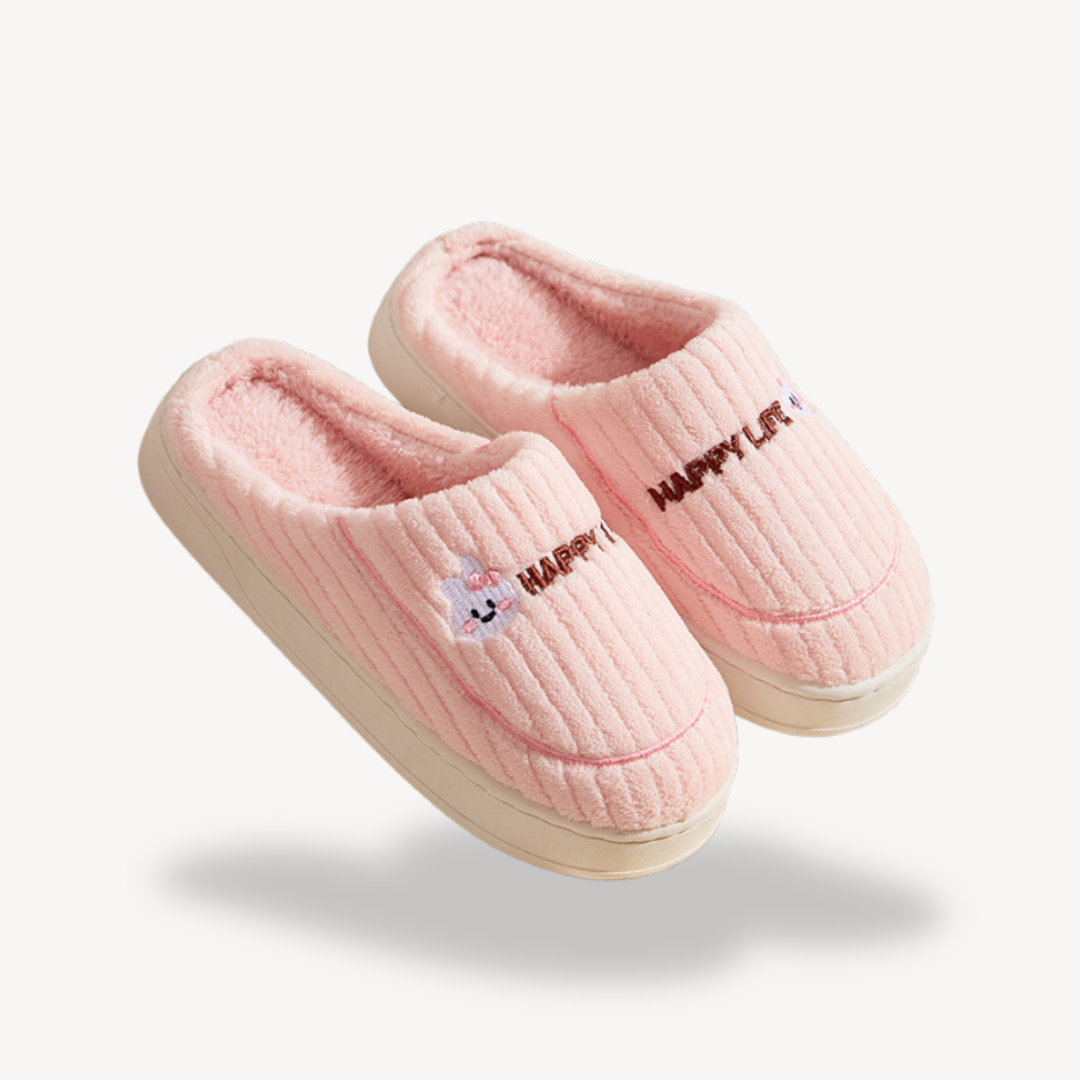 Comfortable Cozy Embroidered Indoor House Slippers