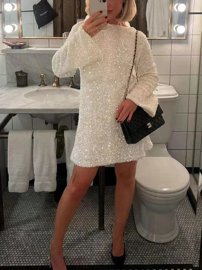 Glamorous Sequin Evening Dress