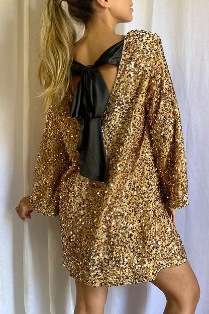 Glamorous Sequin Evening Dress