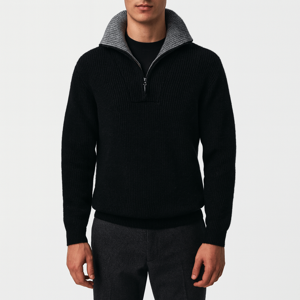 Warm Fleece Quarter Zip Sweater