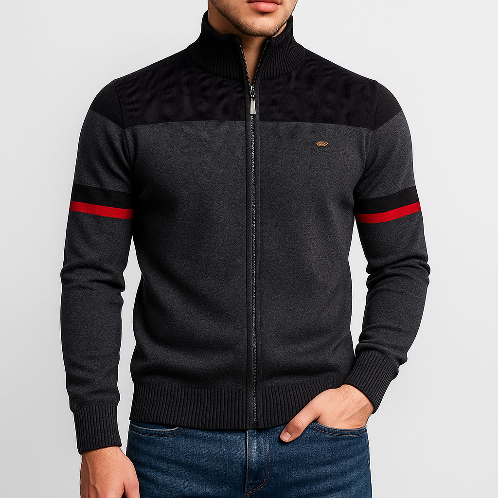 Classic Vintage Stripe Bomber Jacket