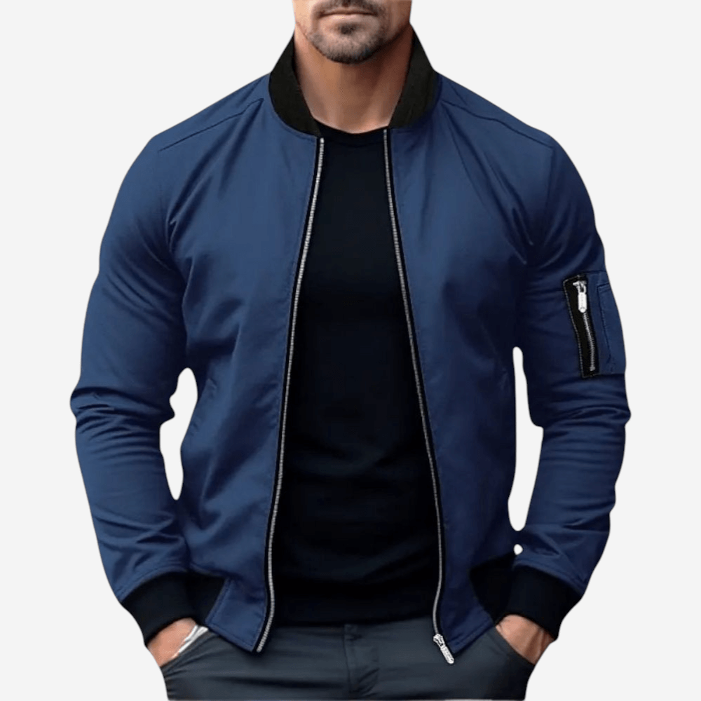 Classic Zip Up Bomber Jacket - OutfitLondon