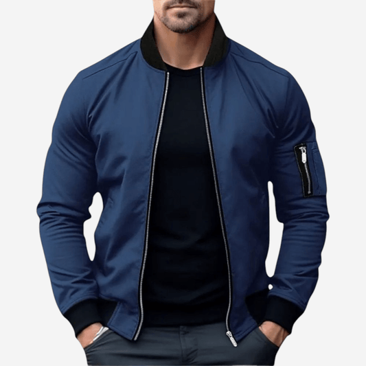 Classic Zip Up Bomber Jacket - OutfitLondon