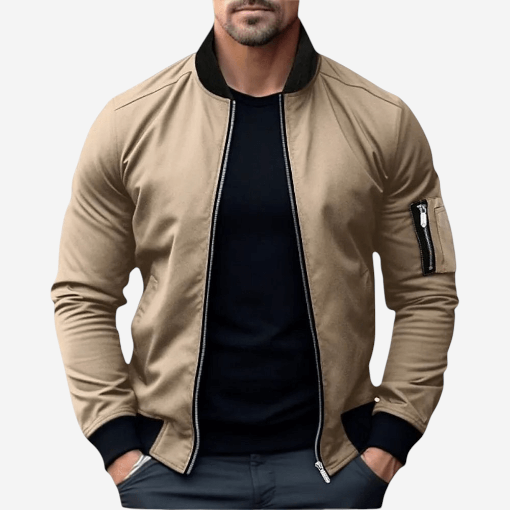 Classic Zip Up Bomber Jacket