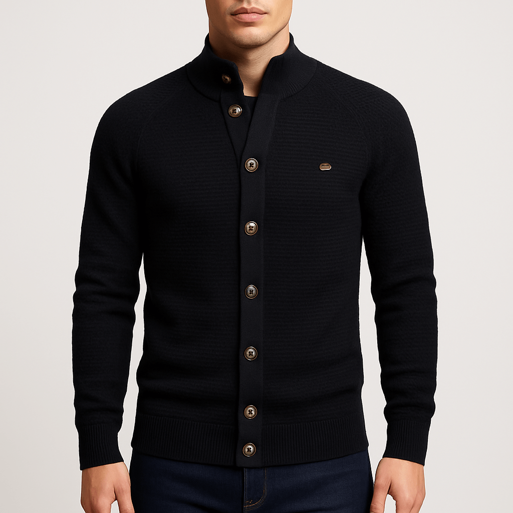 Soft Crew Neck Sweater Cardigan - OutfitLondon