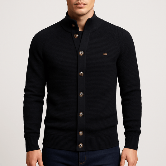 Soft Crew Neck Sweater Cardigan - OutfitLondon
