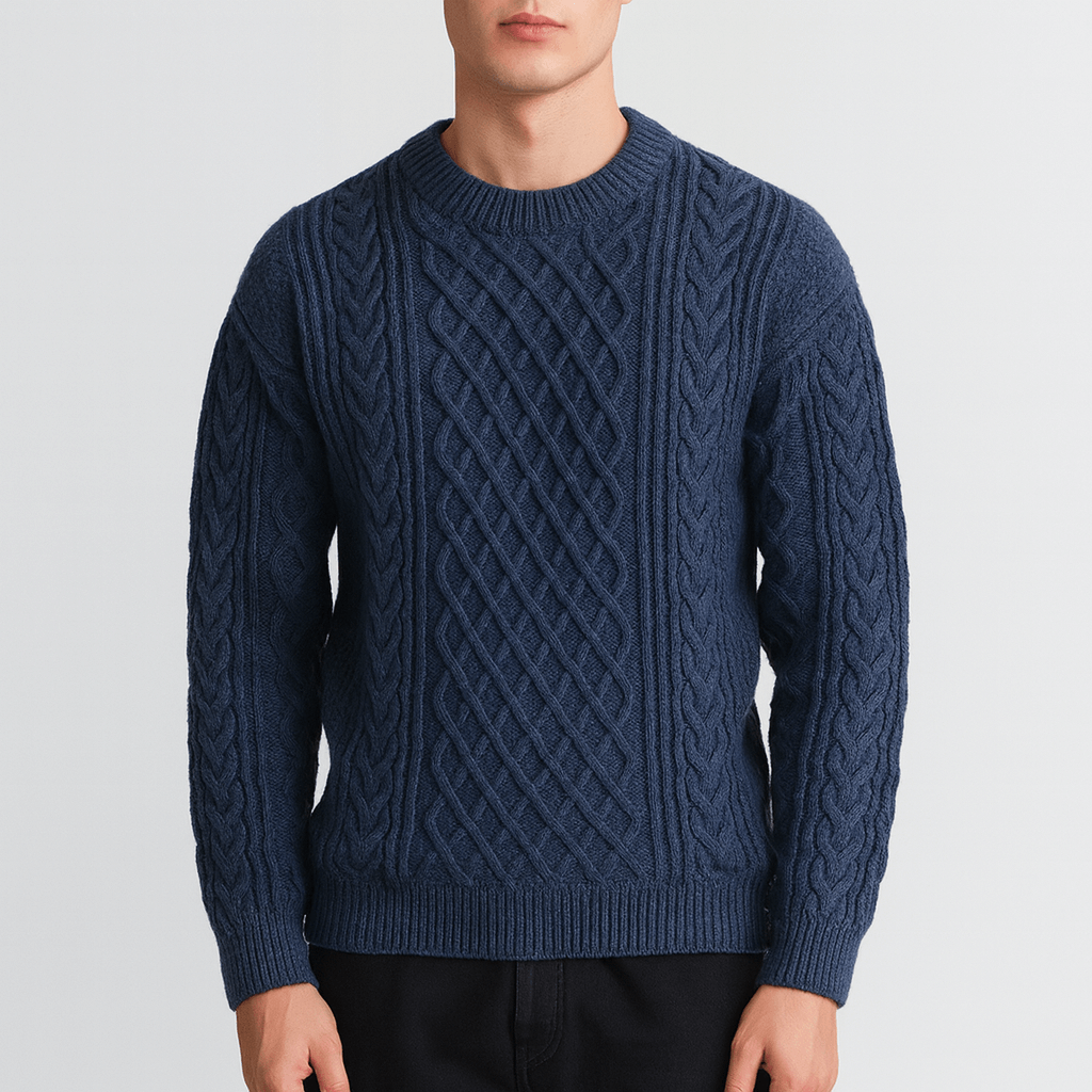 Classic Fit Thick Knit Sweater - OutfitLondon