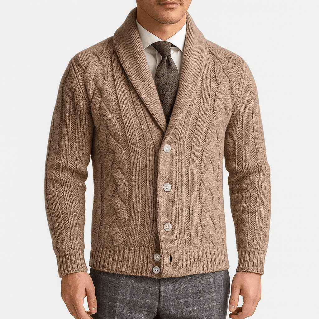Cozy Crew Neck Winter Cardigan - OutfitLondon