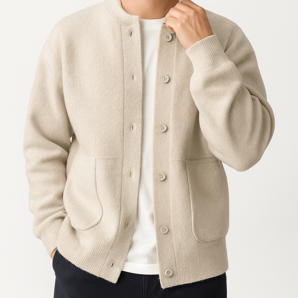Relaxed Fit Open Front Cardigan
