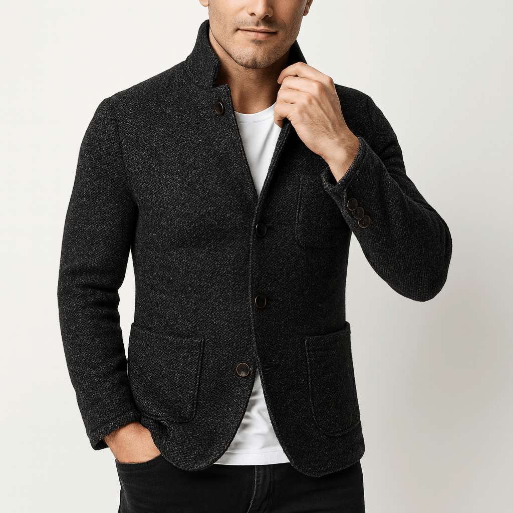 Thick Cable Knit Button Sweater - OutfitLondon