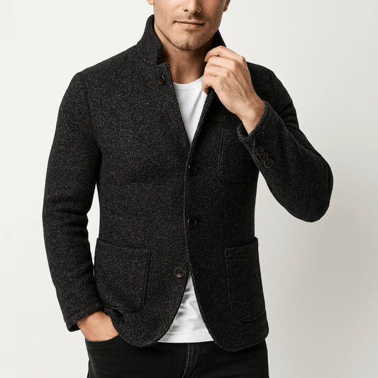 Thick Cable Knit Button Sweater - OutfitLondon