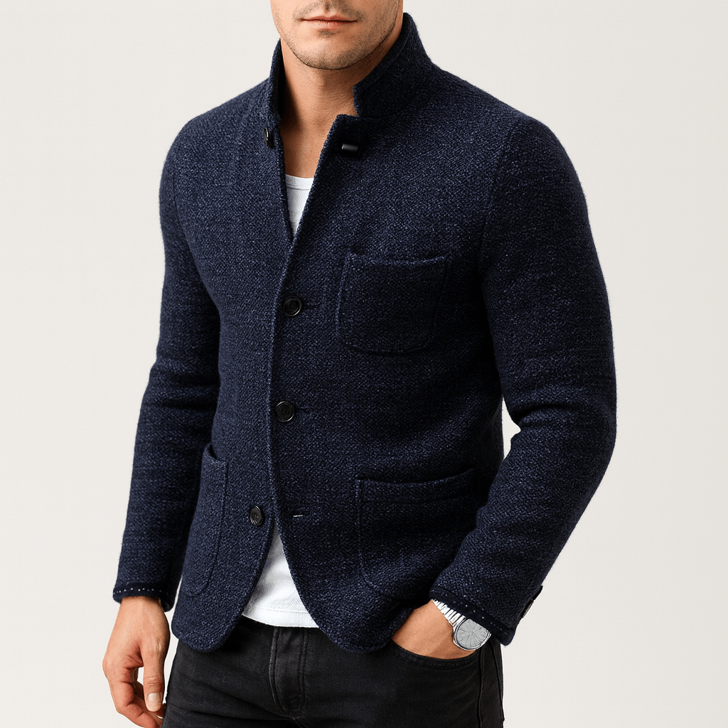 Thick Cable Knit Button Sweater