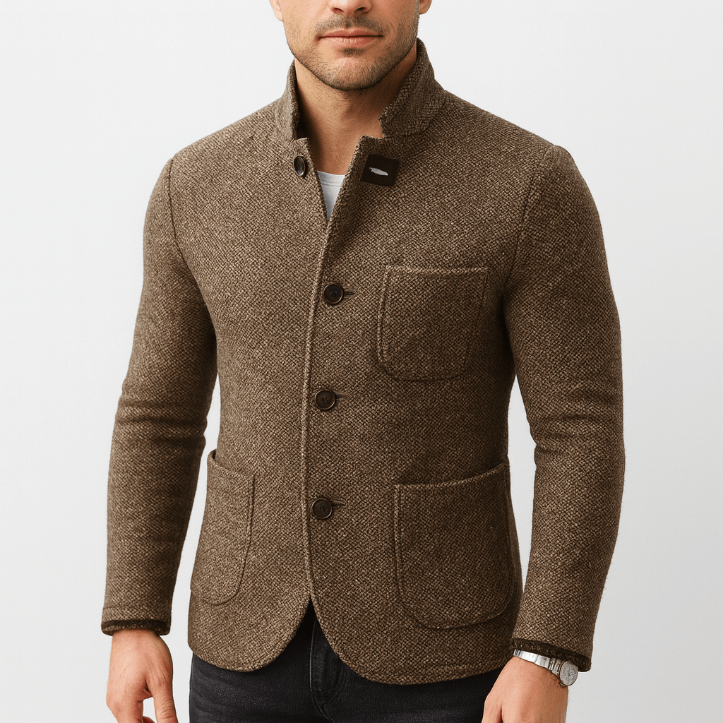 Thick Cable Knit Button Sweater