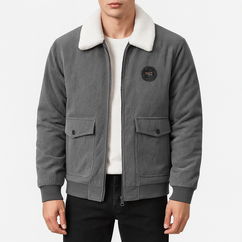 Rugged Textured Winter Coat - OutfitLondon