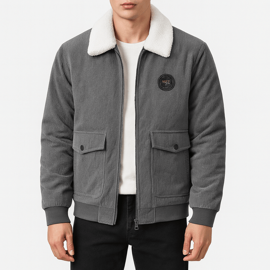 Rugged Textured Winter Coat - OutfitLondon